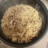 節分で余った豆を使った炊き込みご飯